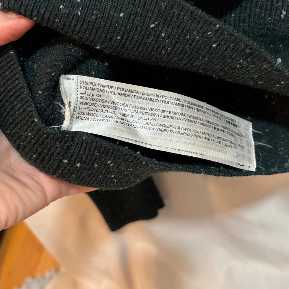 Mango Dark Green Speckled Half-Zip Sweater - Picture 6 of 6